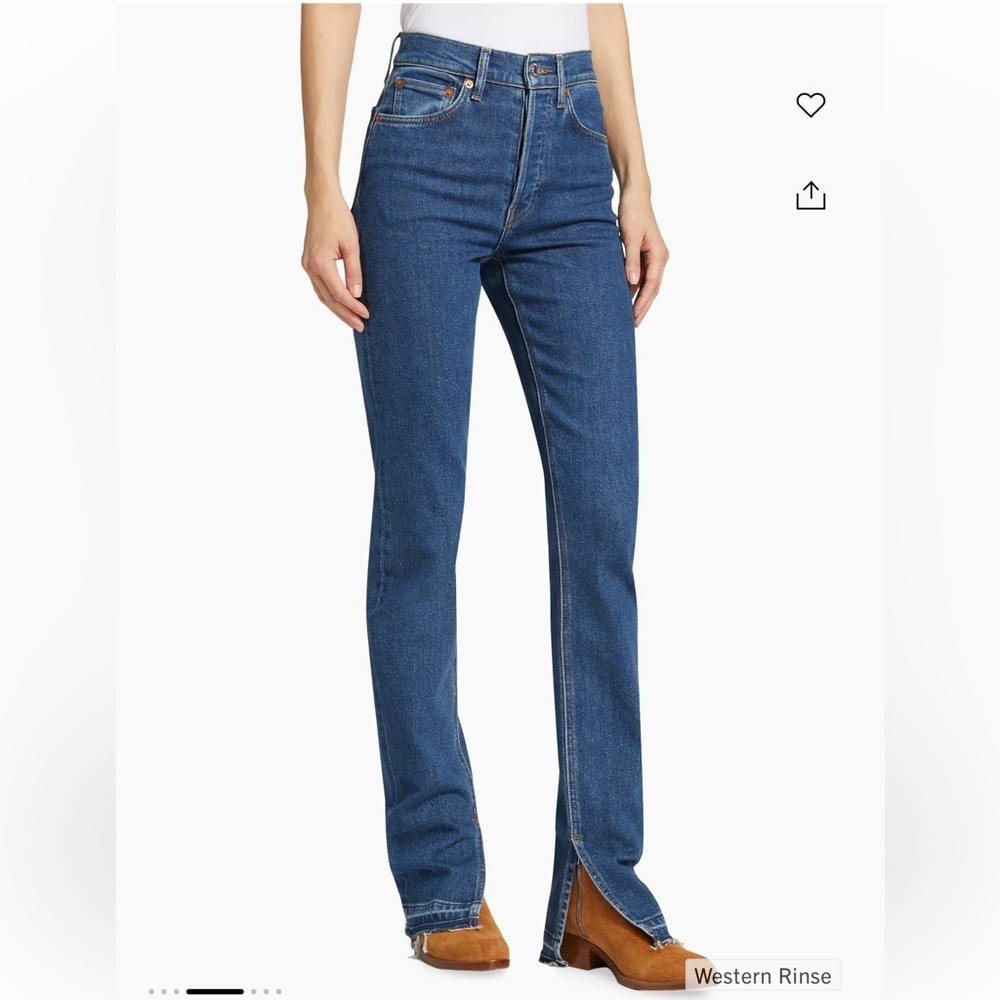 Re/done 70s High-Rise Stretch Skinny Bootcut Jeans​​